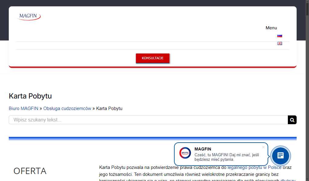 MAGFIN - Profesjonalne wsparcie w uzyskaniu karty pobytu